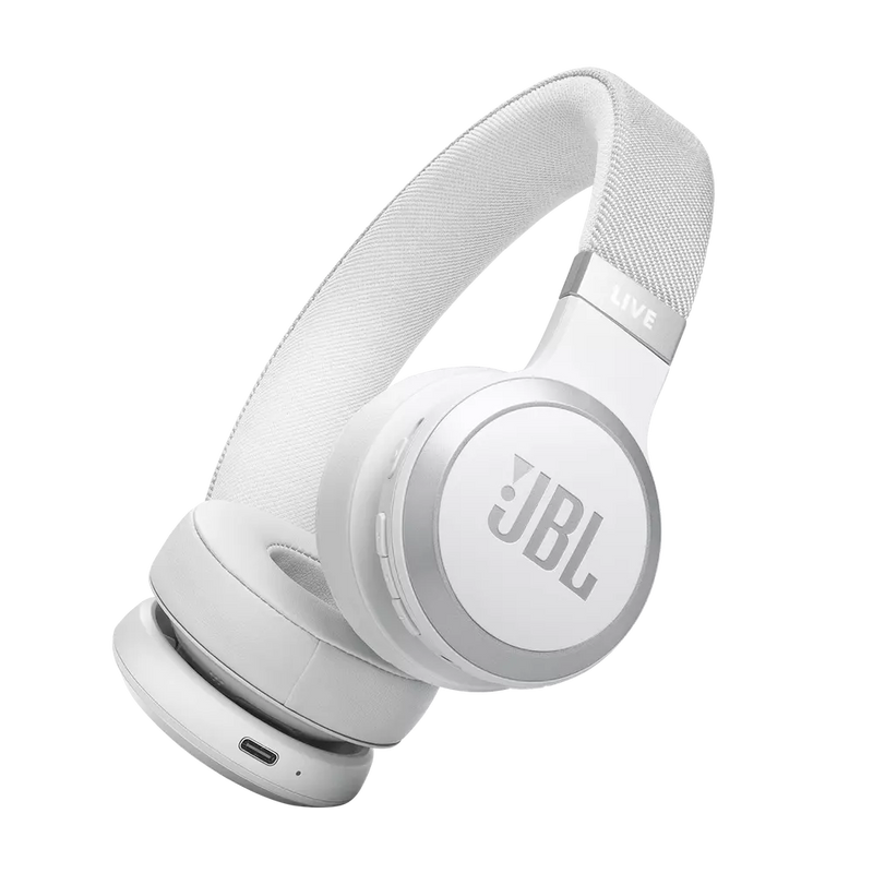 Angle - Shop JBL Live 670NC Wireless Noise Cancelling Headphones on sale - White