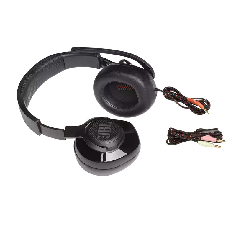 JBL Quantum 200 Wired Over-Ear Gaming Headset with Flip-up Mic